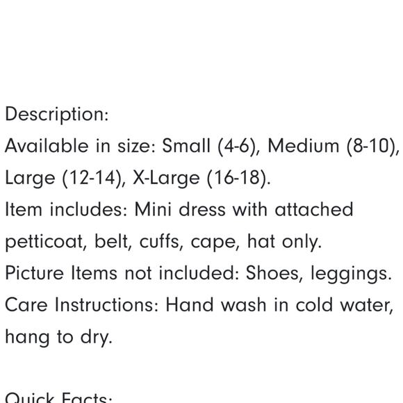 Underwraps Nightingale Nurse Costume Dress White w/ Navy Trim Size M (AS IS) - Picture 15 of 17